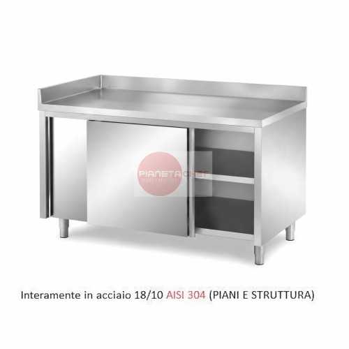 Tavolo armadiato con porte scorrevoli...