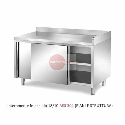 Tavolo armadiato con porte scorrevoli...