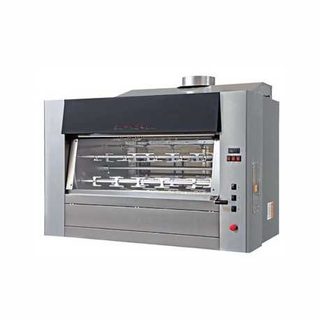 GIRARROSTO PLANETARIO A LEGNA - CAPACITA' 126 POLLI - 12+6 ASTE LUNGHEZZA 111,5 CM- DIMENSIONI CM L 159 X P 135 X H 130