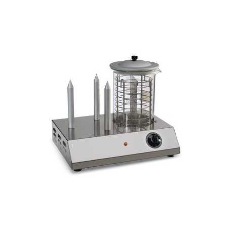 MACCHINA CUOCI HOT DOG-N.3 RISCALDATORI PANE-CAPACITA' 30 WURSTEL-DIMENSIONI CM L45 X P32 X H36,5