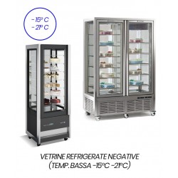 VETRINE ESPOSITIVE PER GELATERIA REFRIGERAZIONE NEGATIVA